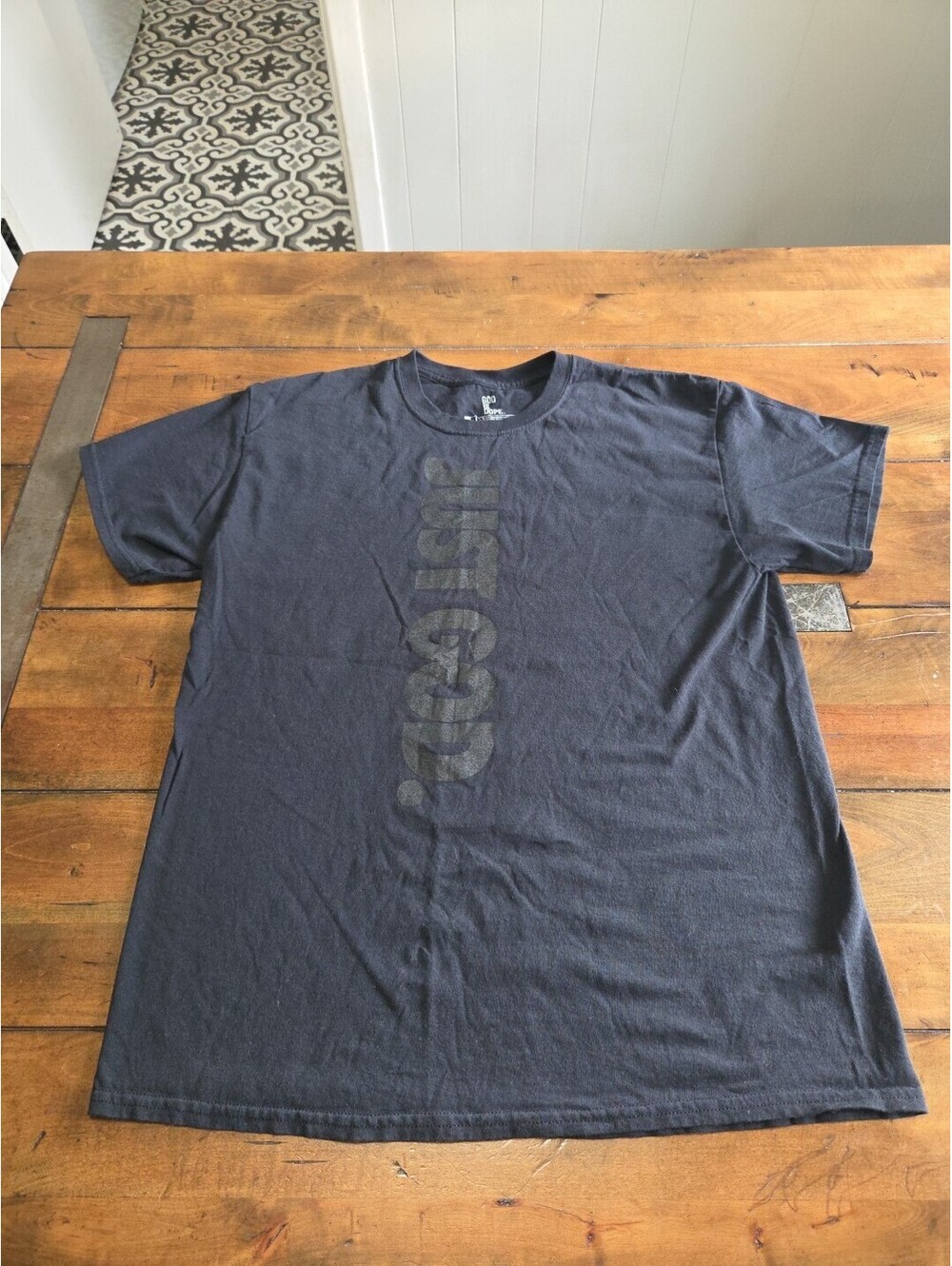 God Is Dope Shirt Mens L Black Just God Vertical Graphic Tee Christian Religion